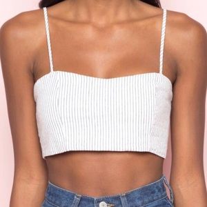 LAST CHANCE John Galt Black White Austen Top